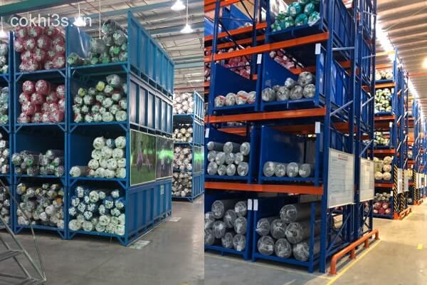 pallet xếp chồng để vải