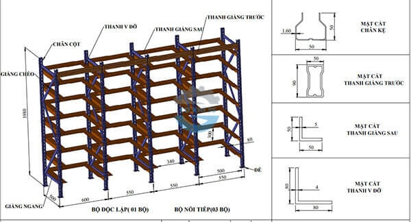 bản vẽ kệ khuôn trung tải vĩnh phúc